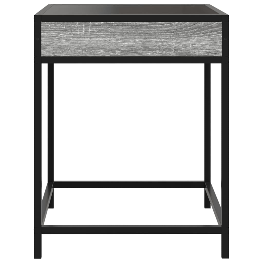 Table basse avec LED Infinity sonoma gris 40x40x51 cm - Tables basses