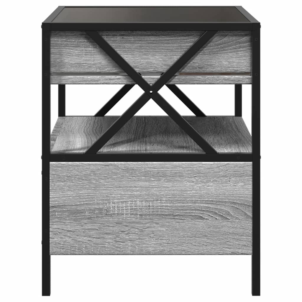Table basse avec LED Infinity sonoma gris 40x40x51 cm - Tables basses