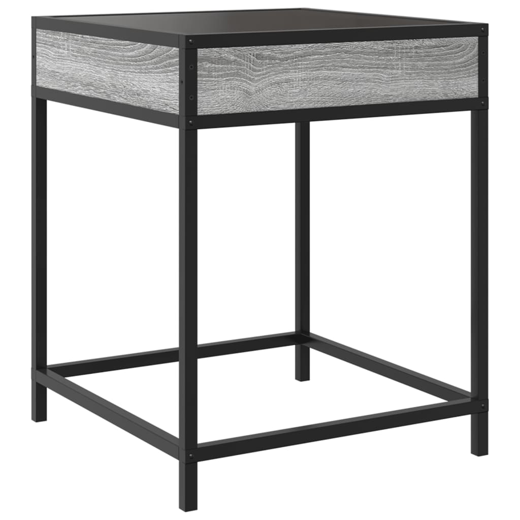 Table basse avec LED Infinity sonoma gris 40x40x51 cm - Tables basses