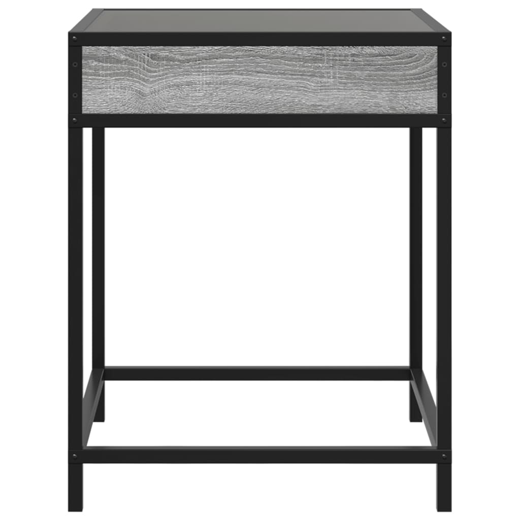 Table basse avec LED Infinity sonoma gris 40x40x51 cm - Tables basses