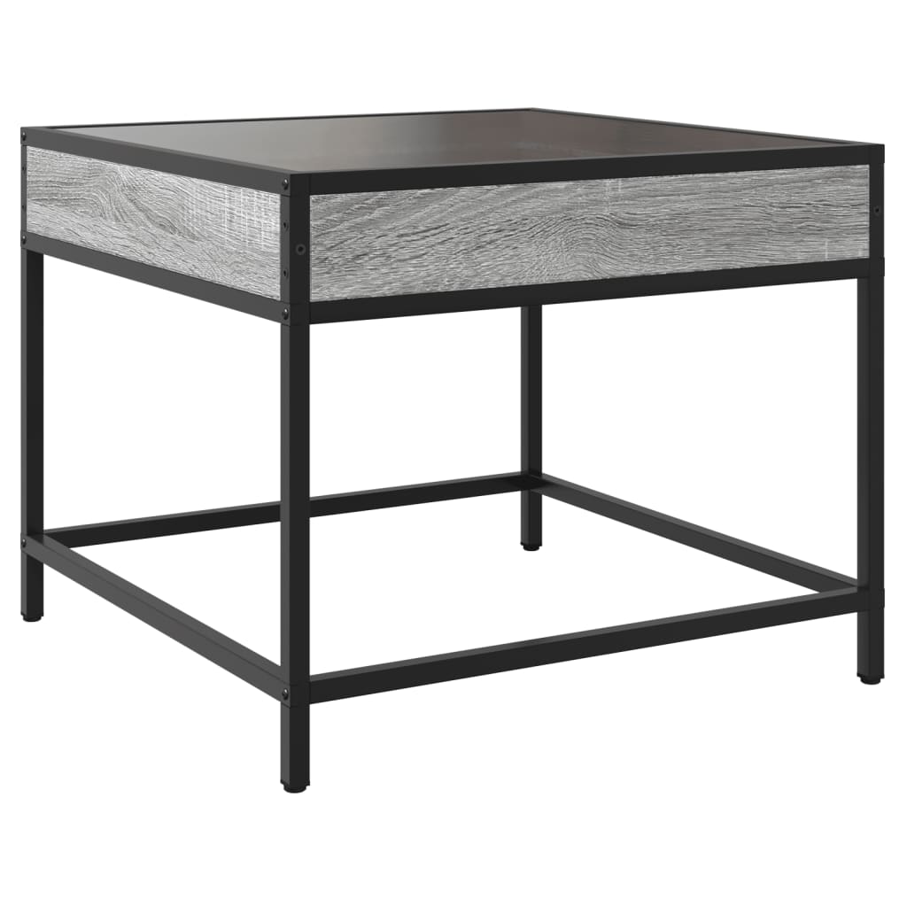 Table basse avec LED Infinity sonoma gris 50x50x41 cm - Tables basses