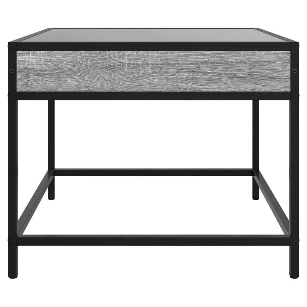 Table basse avec LED Infinity sonoma gris 50x50x41 cm - Tables basses