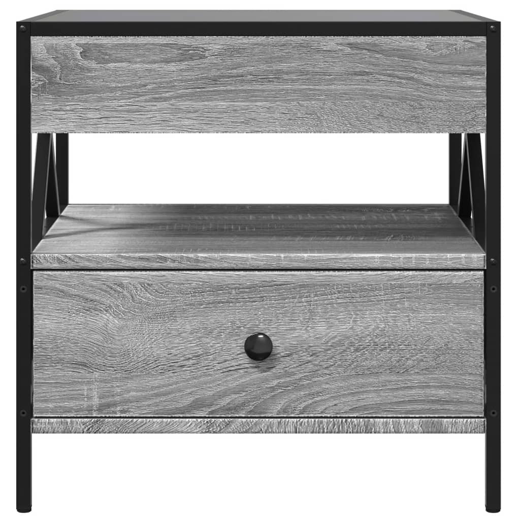 Table basse avec LED Infinity sonoma gris 50x50x51 cm - Tables basses