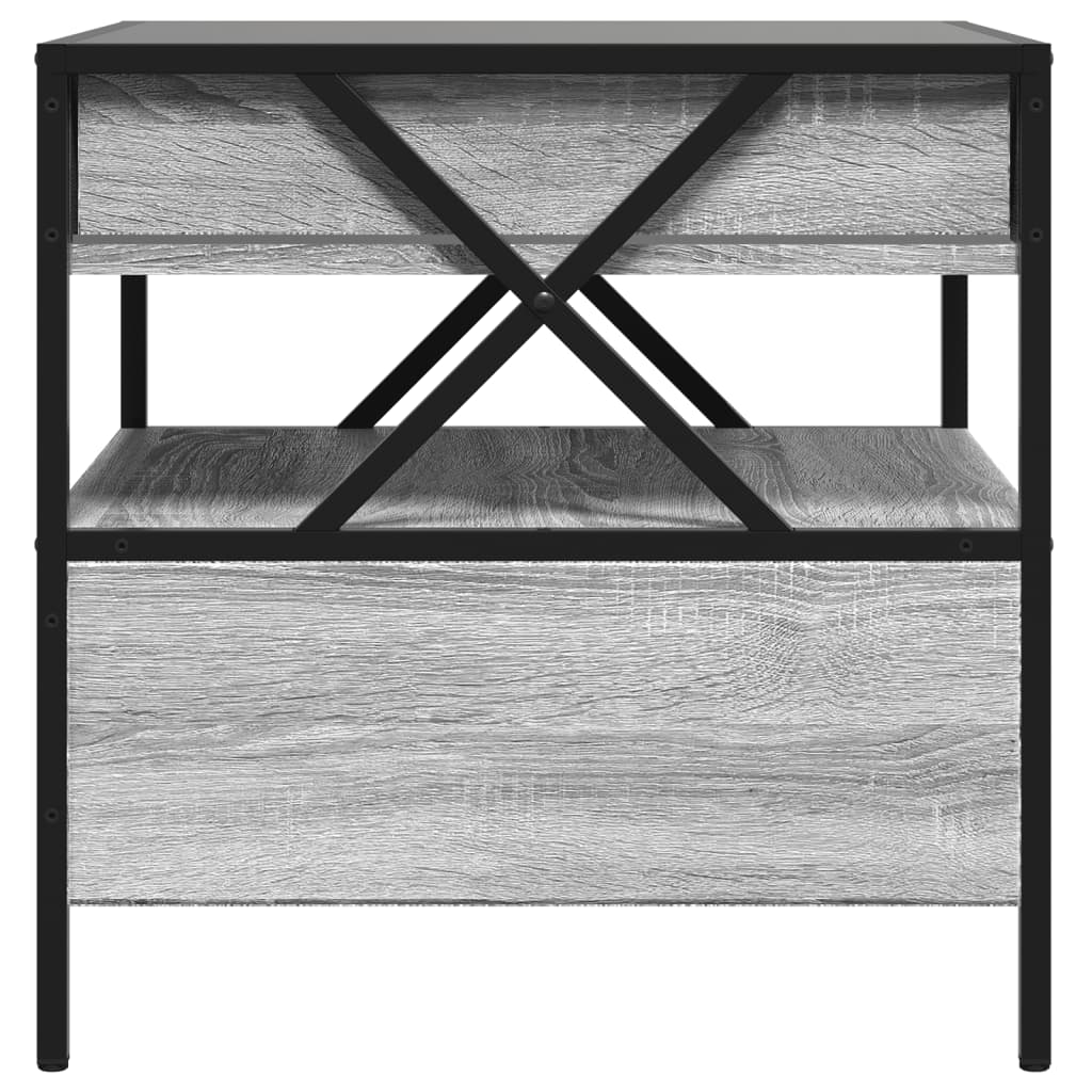 Table basse avec LED Infinity sonoma gris 50x50x51 cm - Tables basses