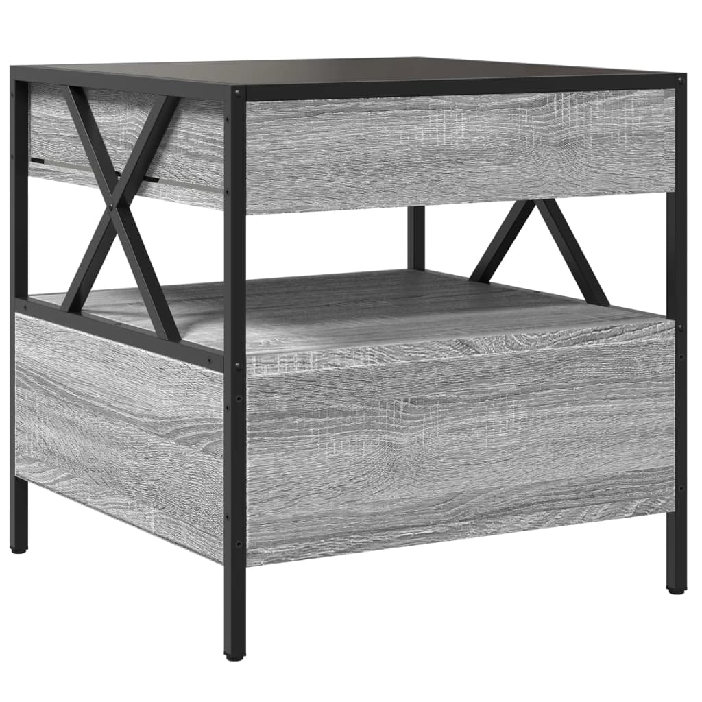 Table basse avec LED Infinity sonoma gris 50x50x51 cm - Tables basses