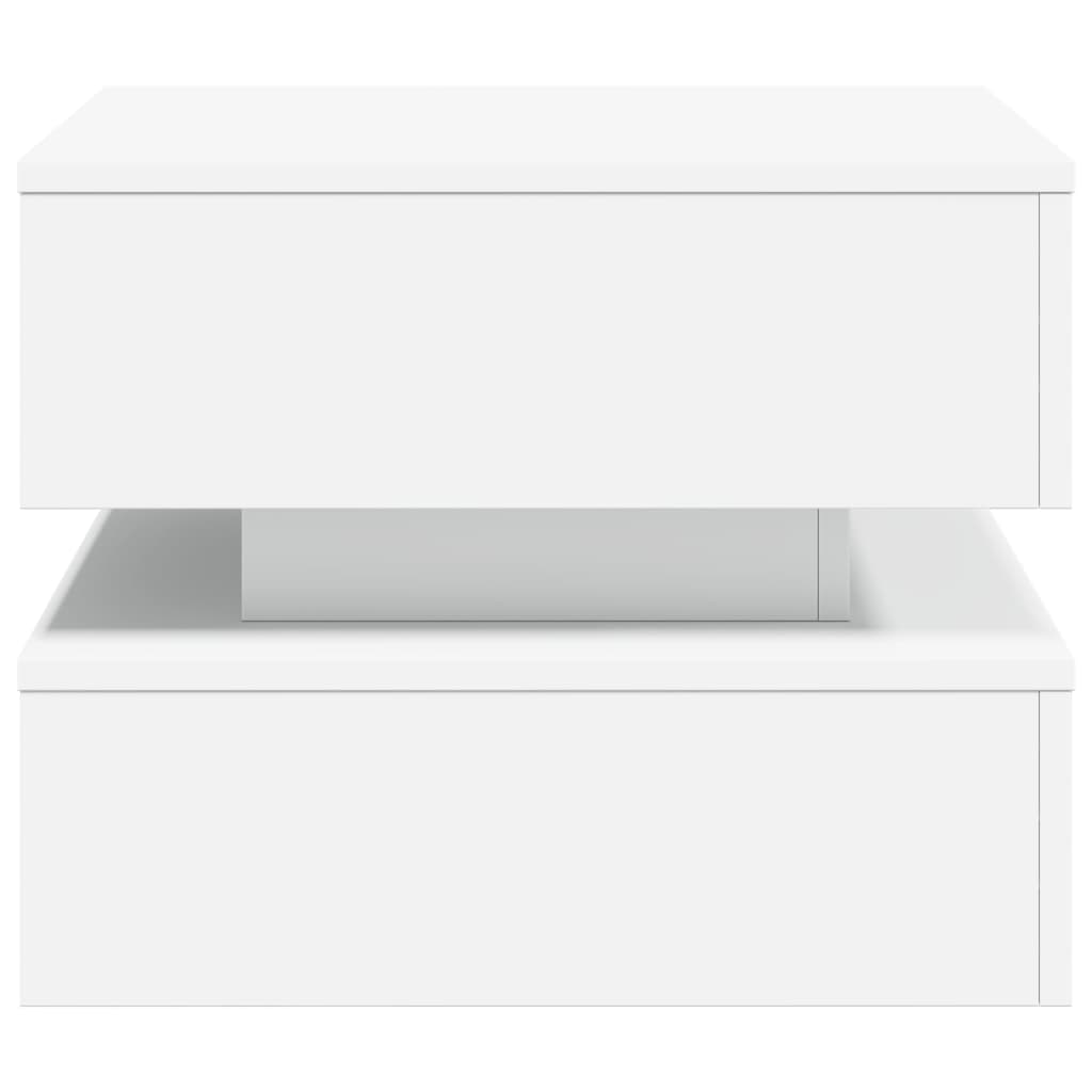 Table basse avec lumières LED blanc 50x50x40 cm - Tables basses
