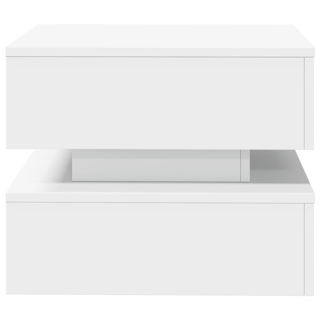 Table basse avec lumières LED blanc 50x50x40 cm - Tables basses