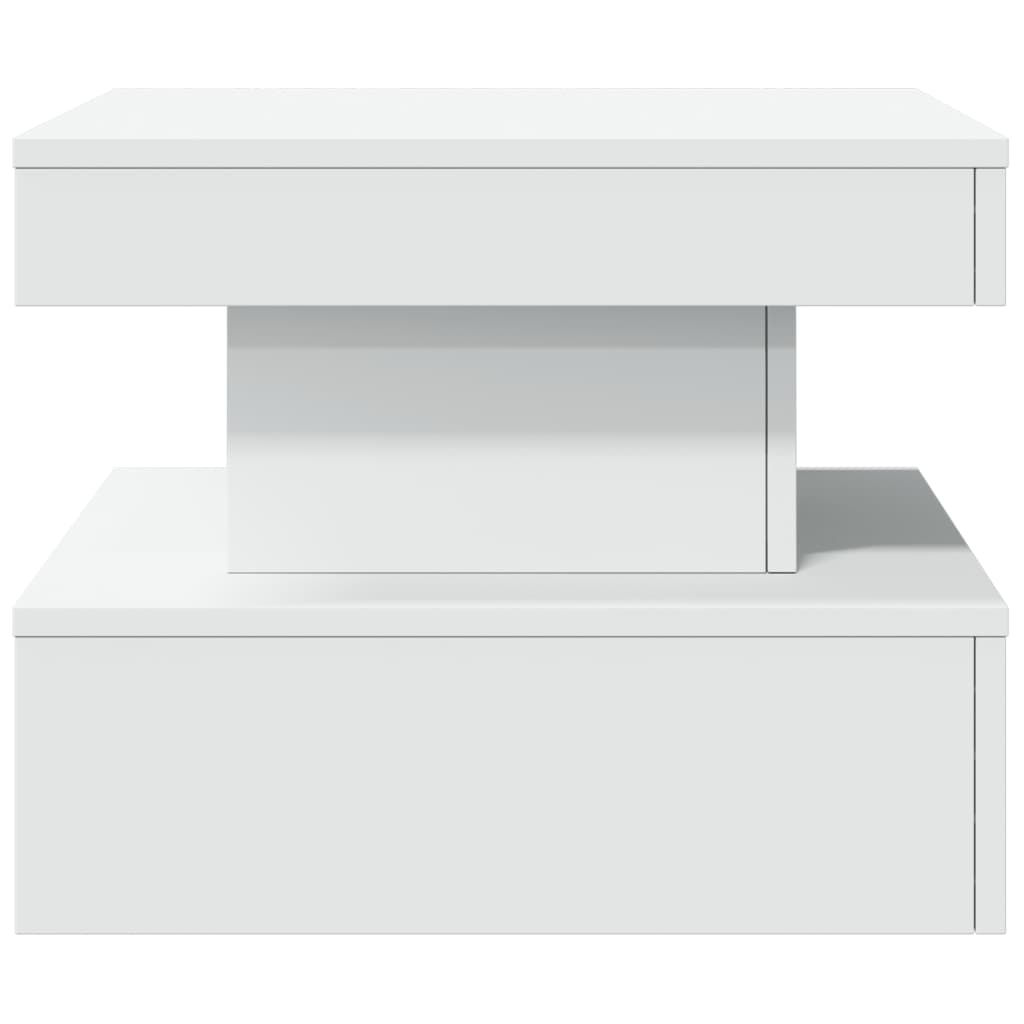 Table basse avec lumières LED blanc 50x50x40 cm - Tables basses