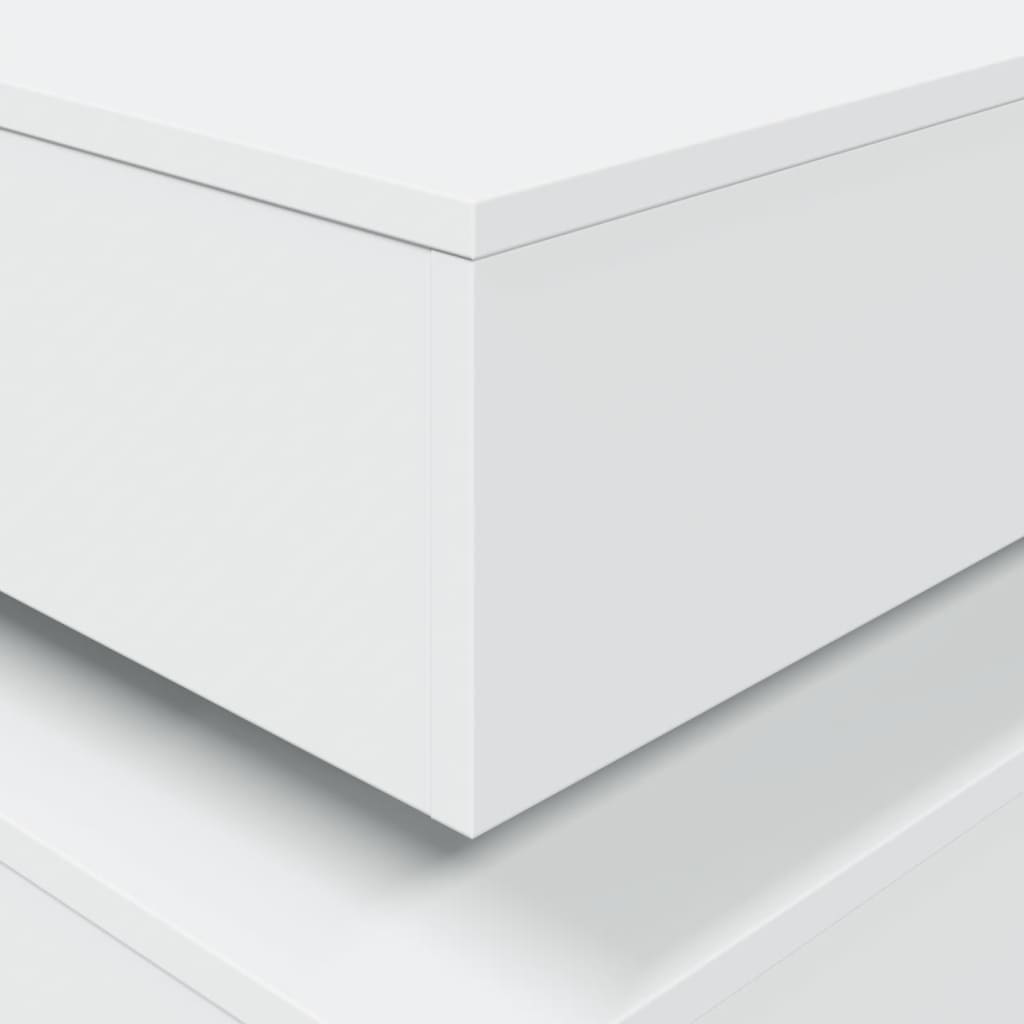 Table basse avec lumières LED blanc 50x50x40 cm - Tables basses