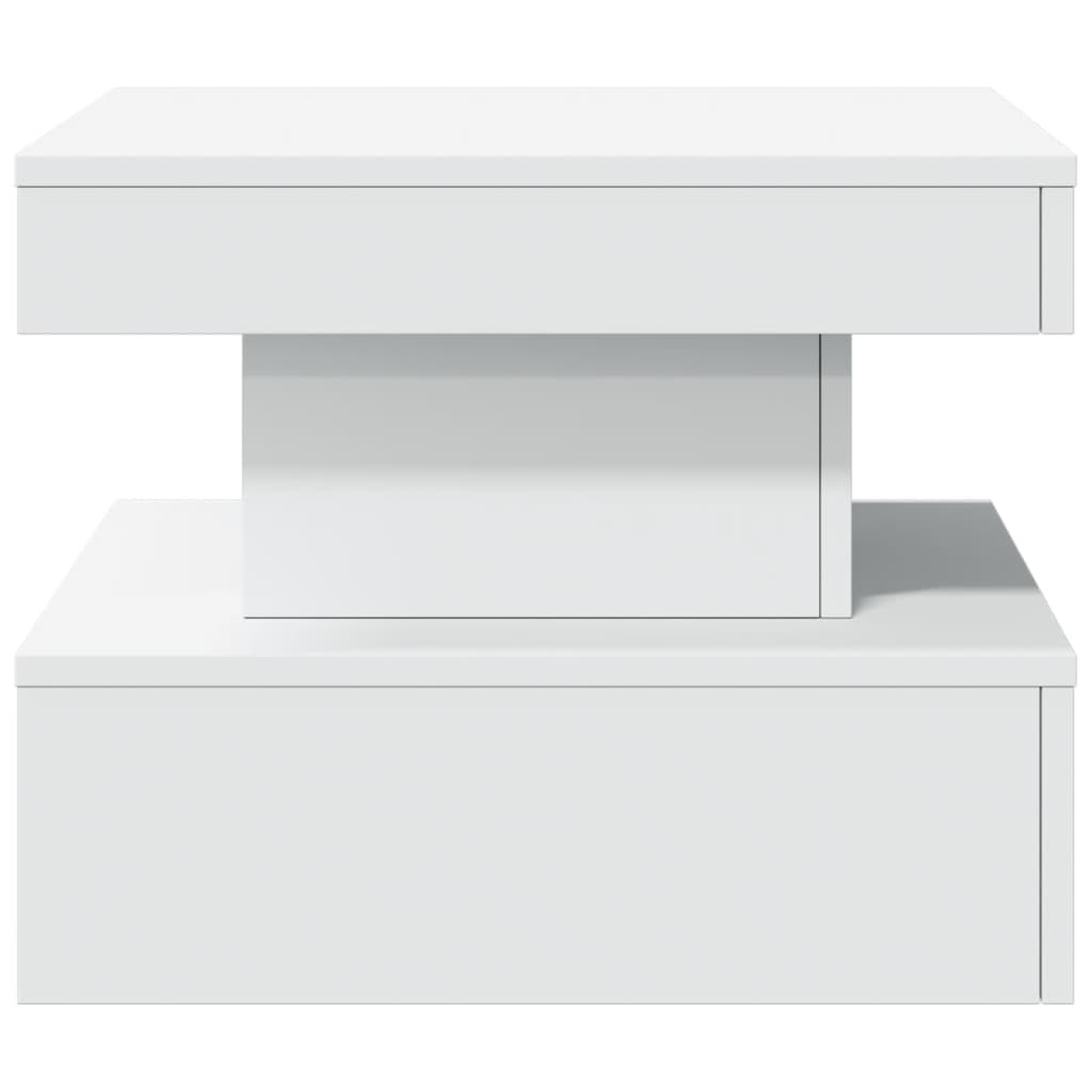 Table basse avec lumières LED blanc 50x50x40 cm - Tables basses