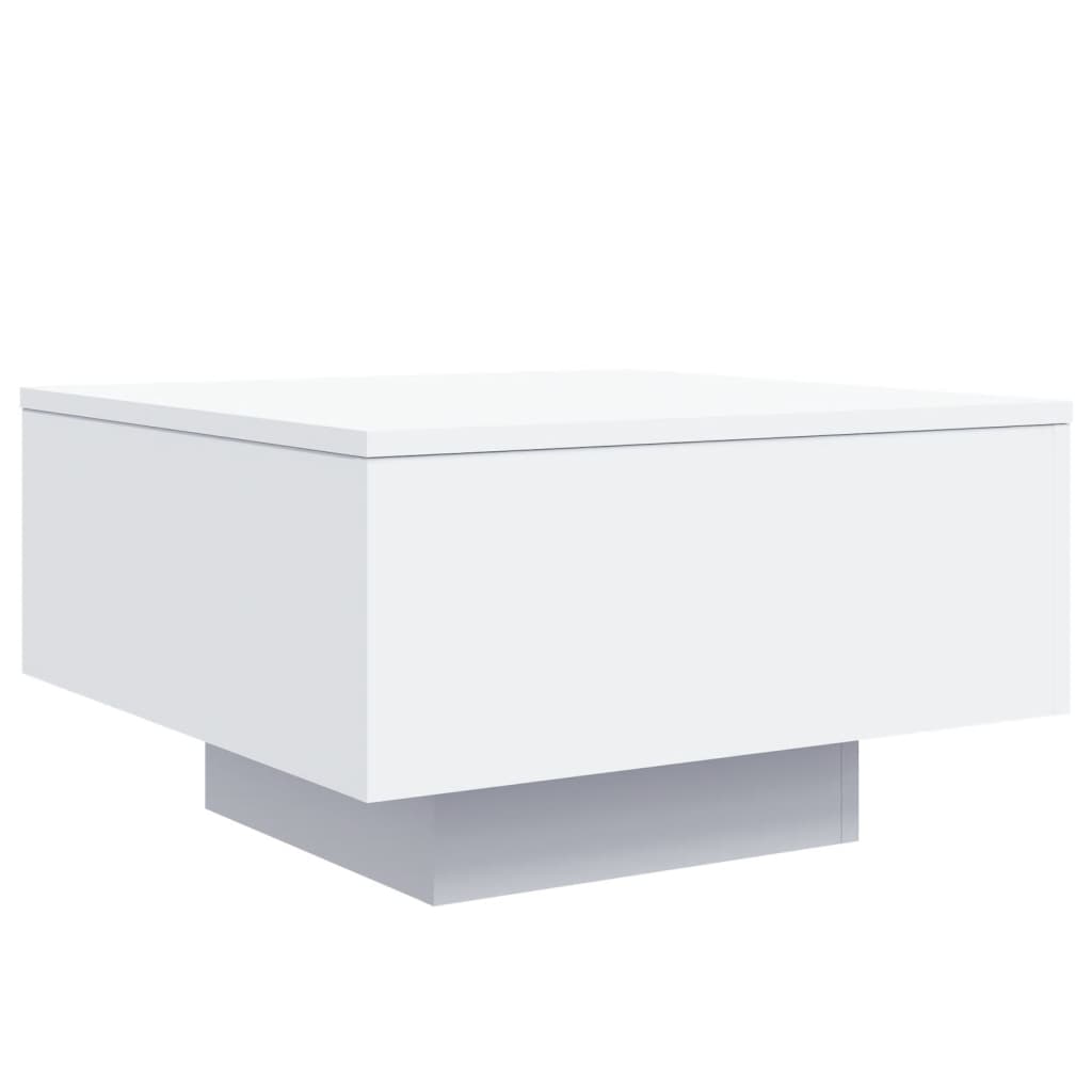 Table basse avec lumières LED blanc 55x55x31 cm - Tables basses