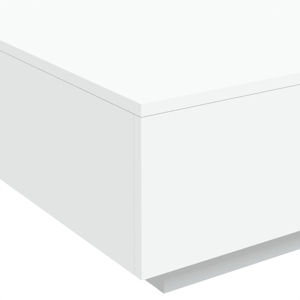 Table basse avec lumières LED blanc 80x80x31 cm - Tables basses