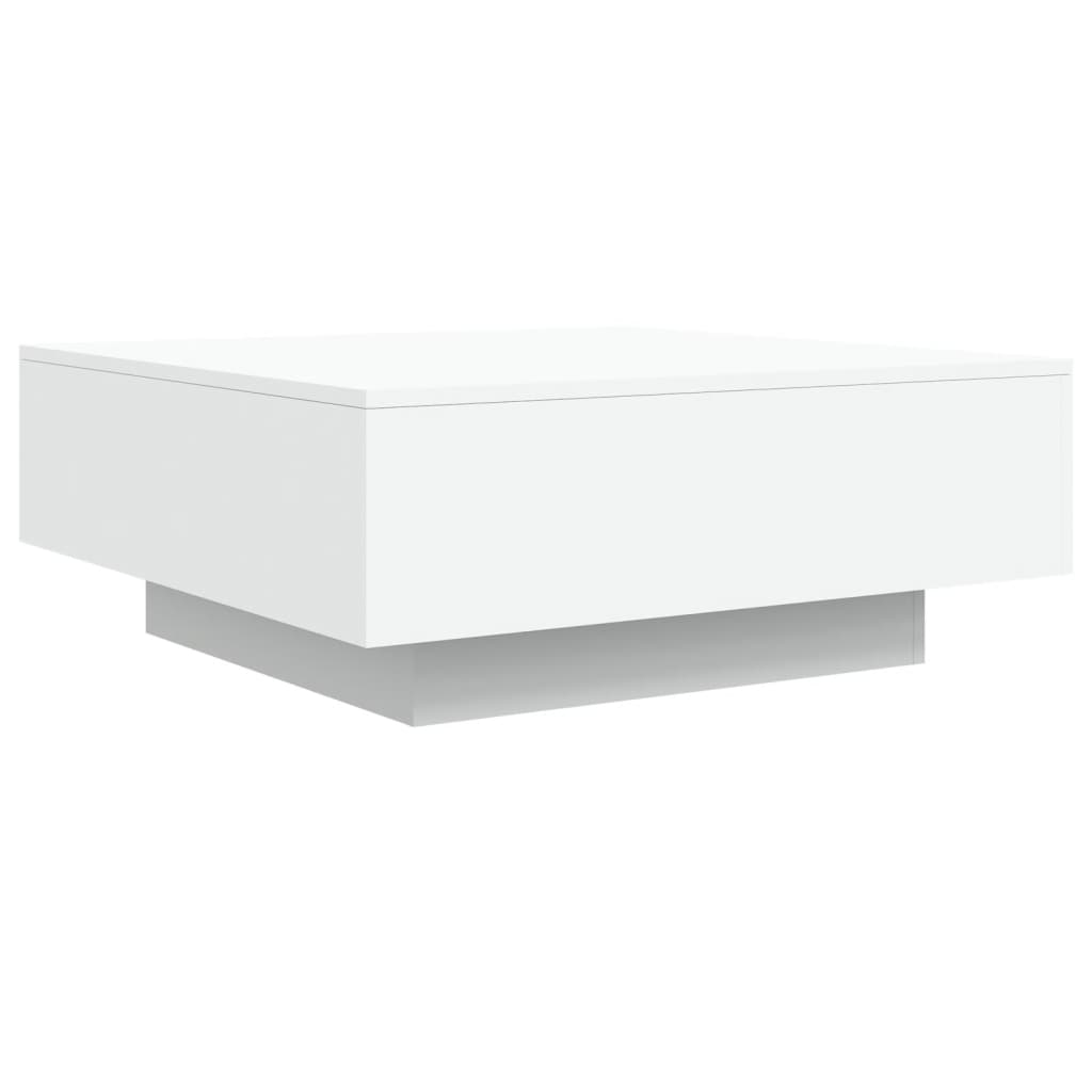Table basse avec lumières LED blanc 80x80x31 cm - Tables basses