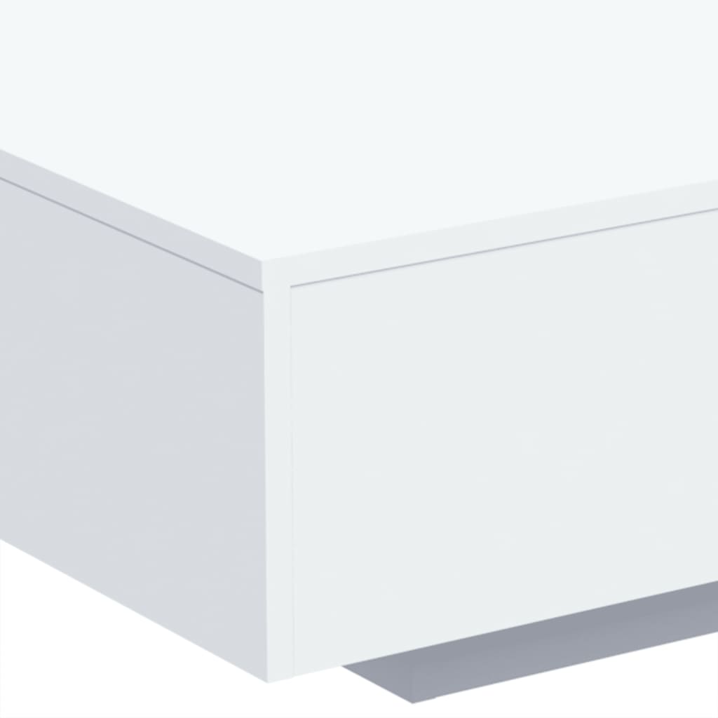 Table basse avec lumières LED blanc 85x55x31 cm - Tables basses