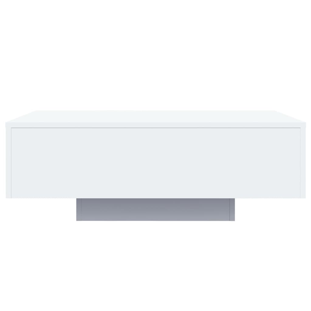 Table basse avec lumières LED blanc 85x55x31 cm - Tables basses