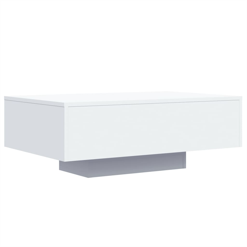 Table basse avec lumières LED blanc 85x55x31 cm - Tables basses