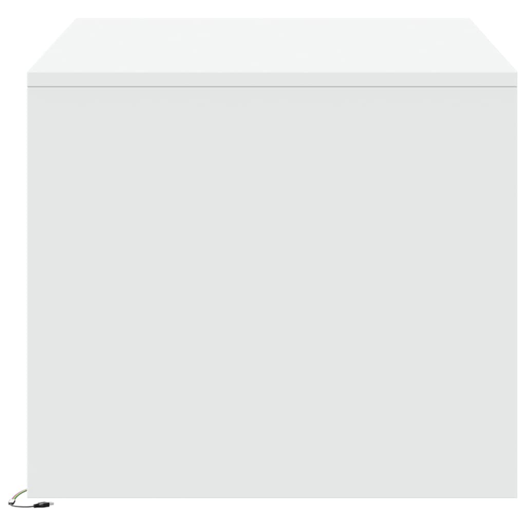 Table basse avec lumières LED blanc bois d’ingénierie - Tables basses
