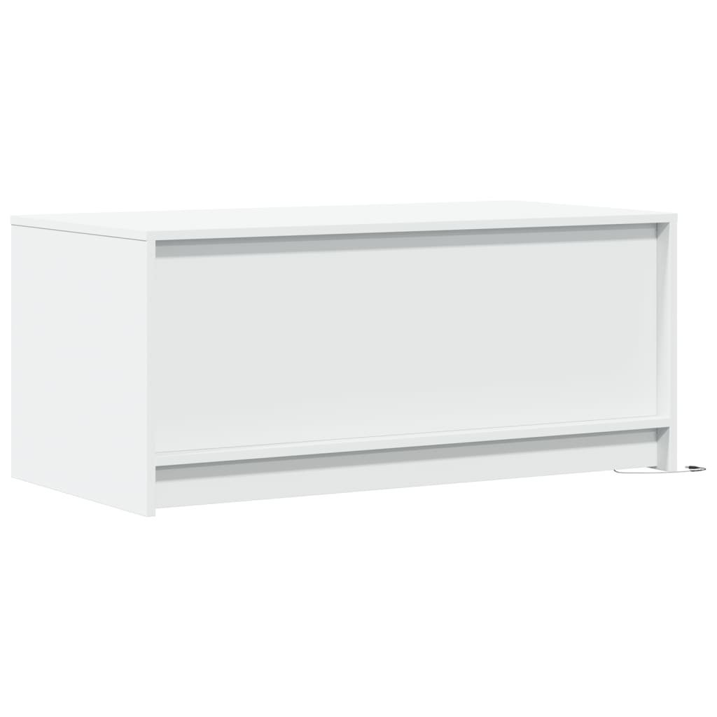 Table basse avec lumières LED blanc bois d’ingénierie - Tables basses