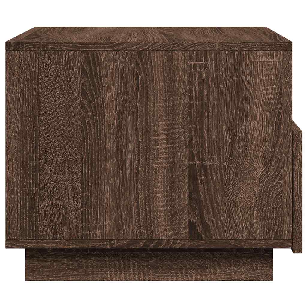 Table basse avec lumières LED chêne marron 50x49x40 cm - Tables basses