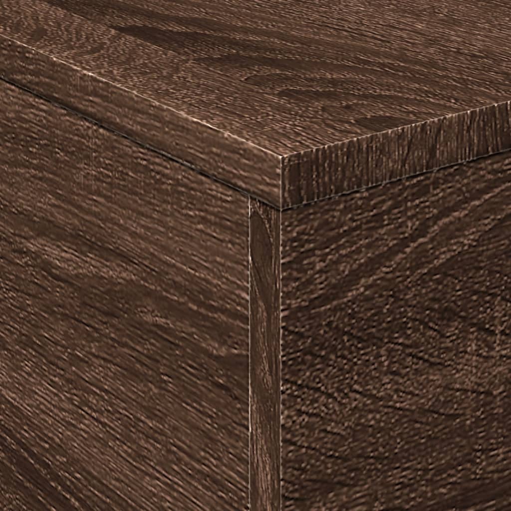 Table basse avec lumières LED chêne marron 50x50x40 cm - Tables basses
