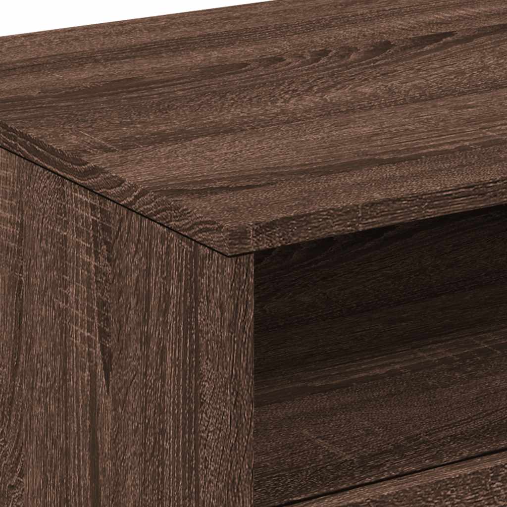 Table basse avec lumières LED chêne marron 90x49x40 cm - Tables basses