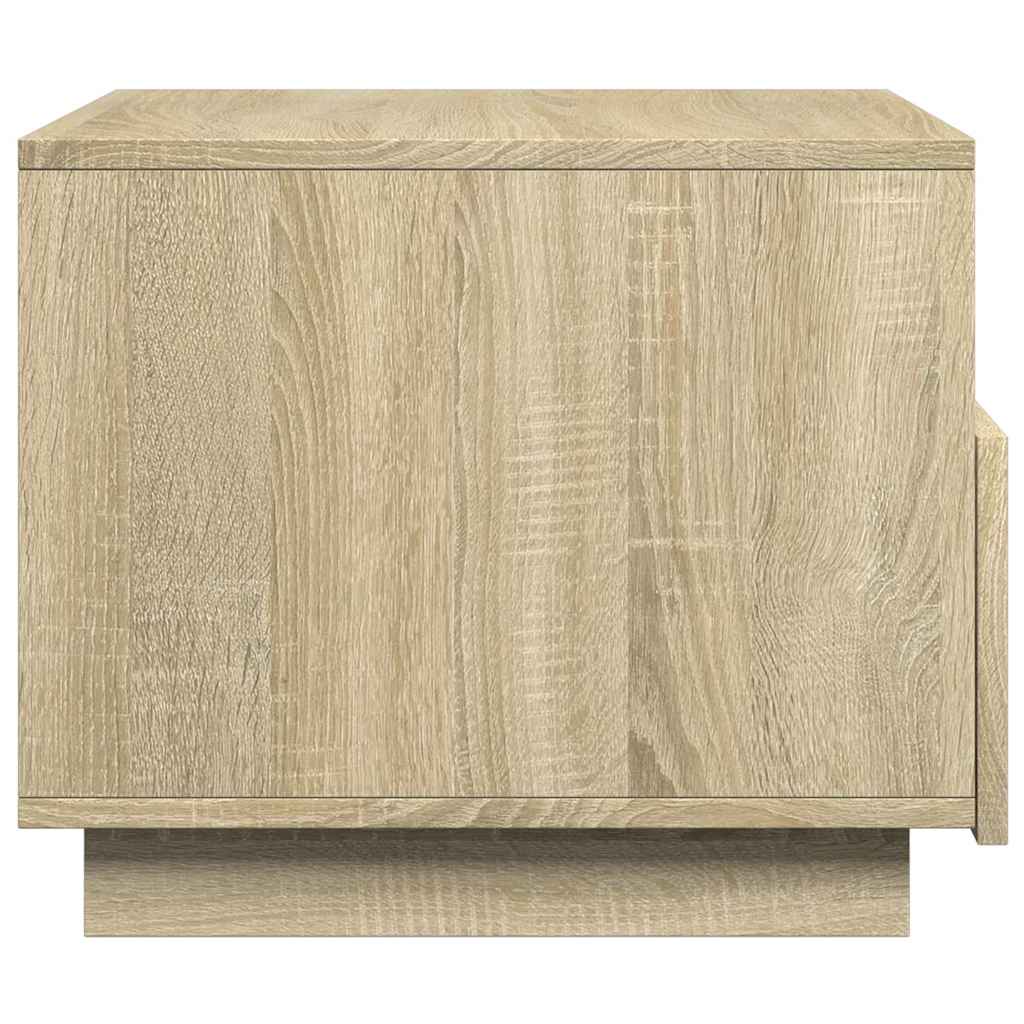 Table basse avec lumières LED chêne sonoma 50x49x40 cm - Tables basses