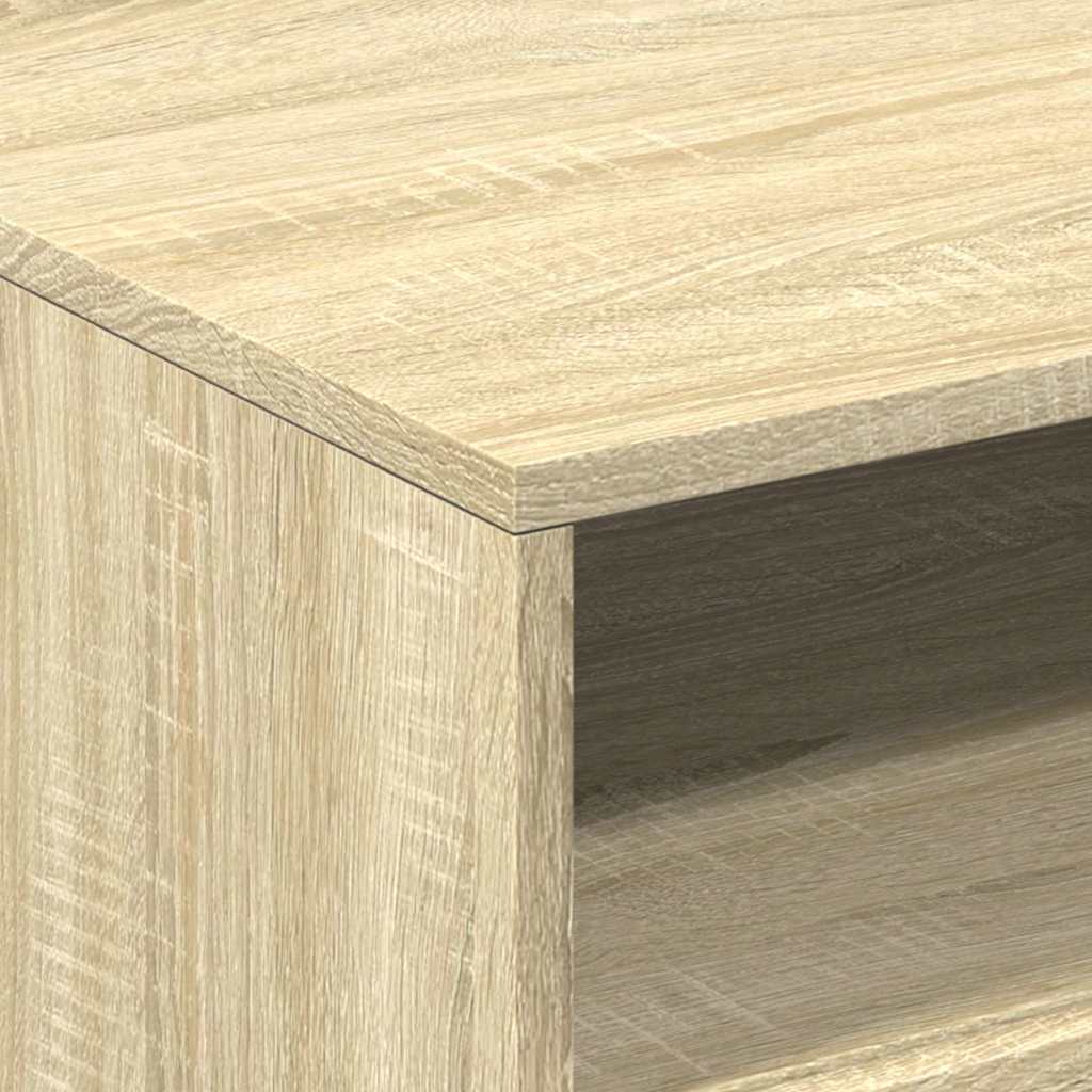 Table basse avec lumières LED chêne sonoma 50x49x40 cm - Tables basses