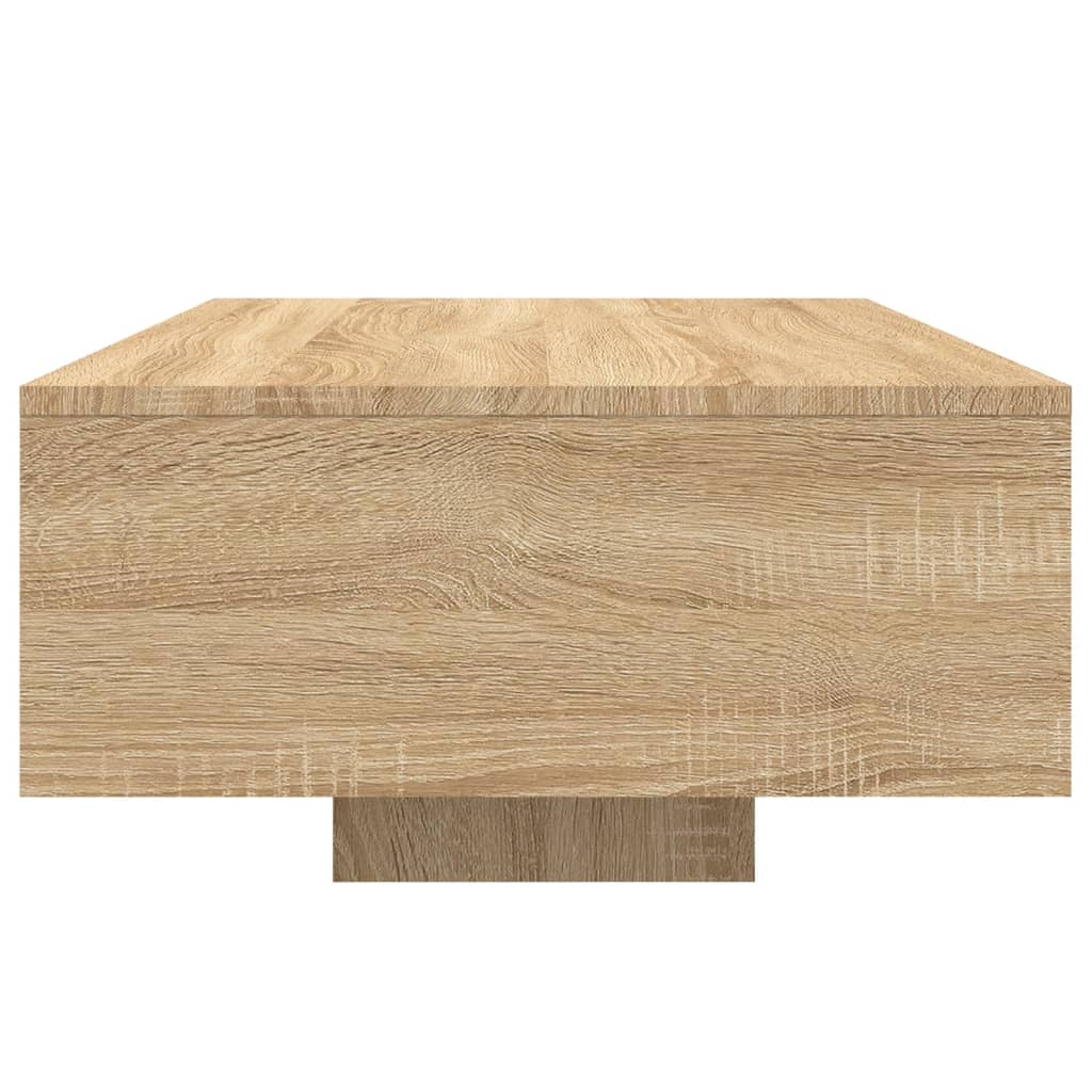 Table basse avec lumières LED chêne sonoma 85x55x31 cm - Tables basses
