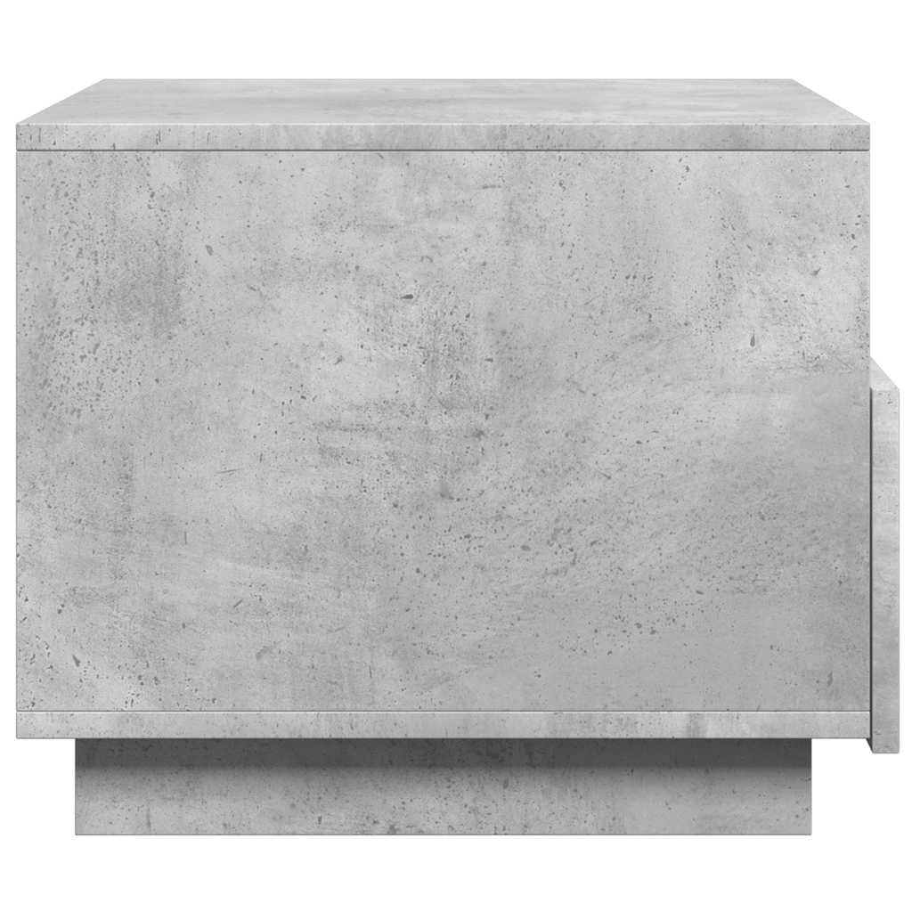 Table basse avec lumières LED gris béton 50x49x40 cm - Tables basses