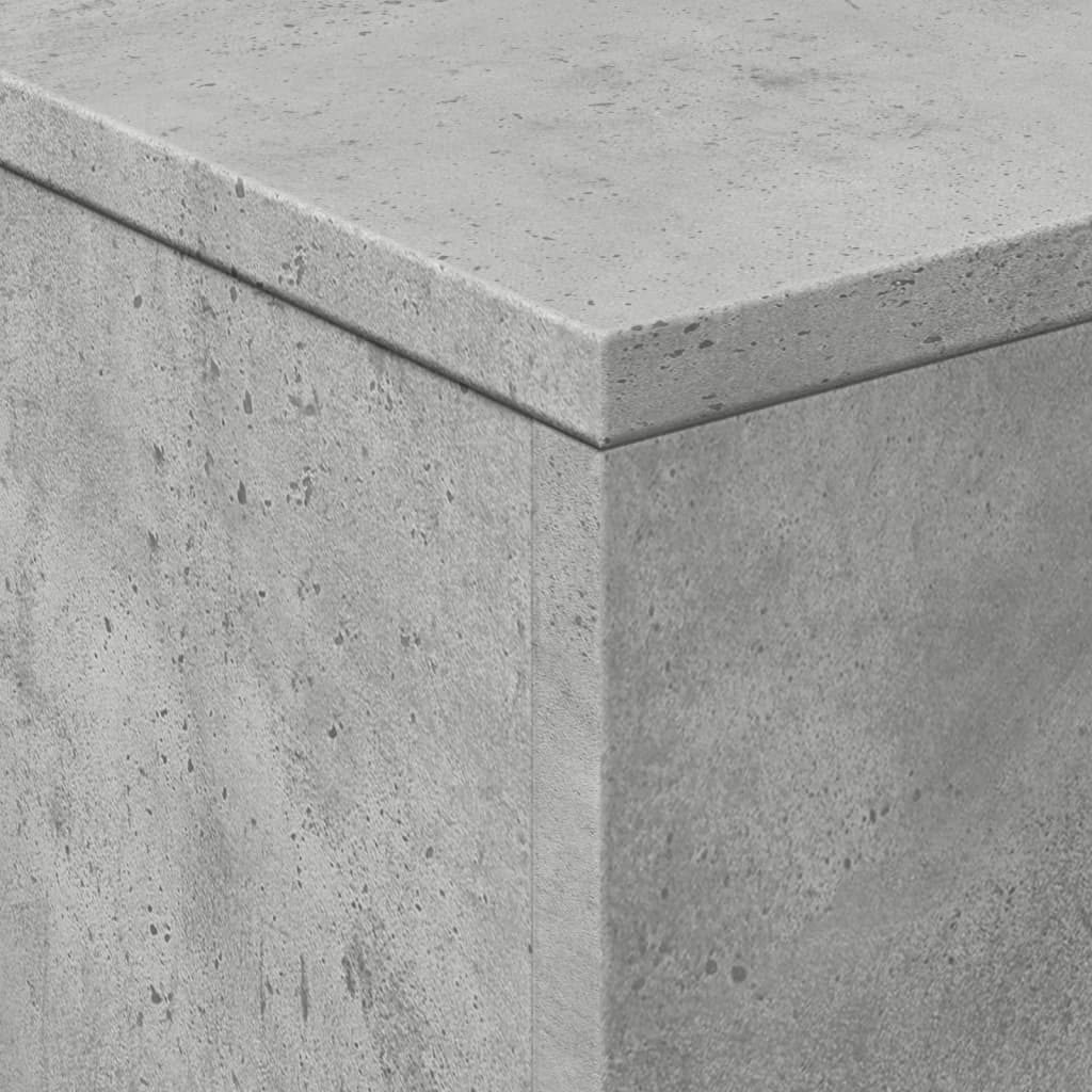 Table basse avec lumières LED gris béton 50x50x40 cm - Tables basses