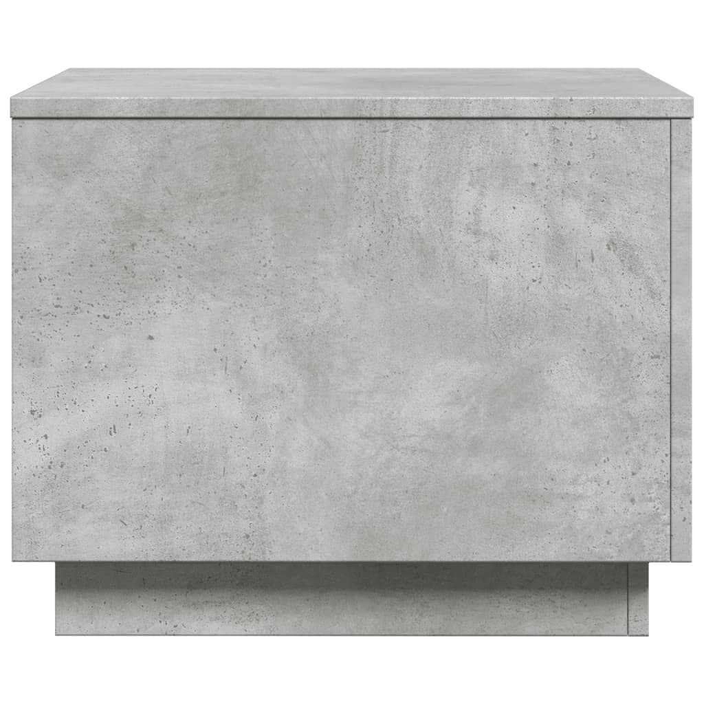 Table basse avec lumières LED gris béton 50x50x40 cm - Tables basses