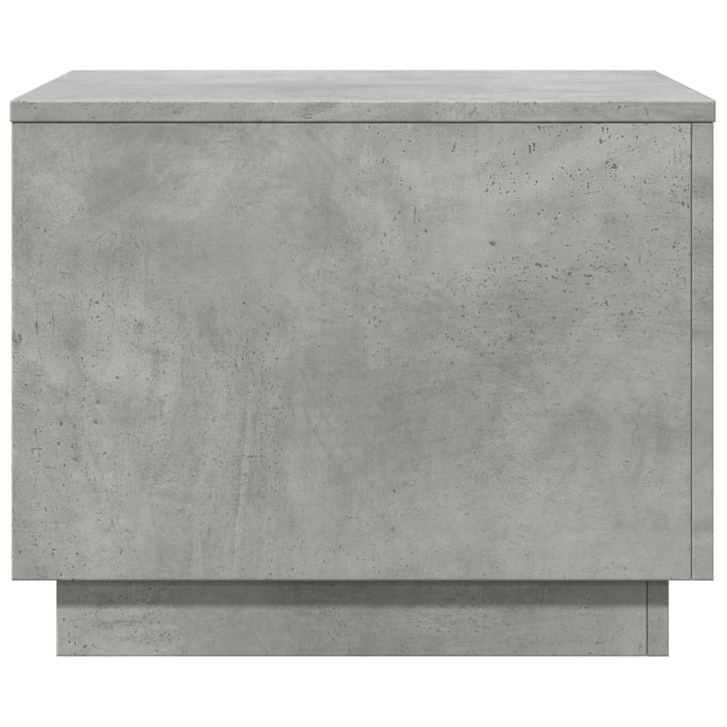 Table basse avec lumières LED gris béton 50x50x40 cm - Tables basses