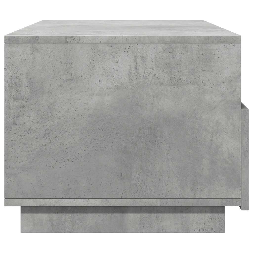 Table basse avec lumières LED gris béton 90x49x40 cm - Tables basses