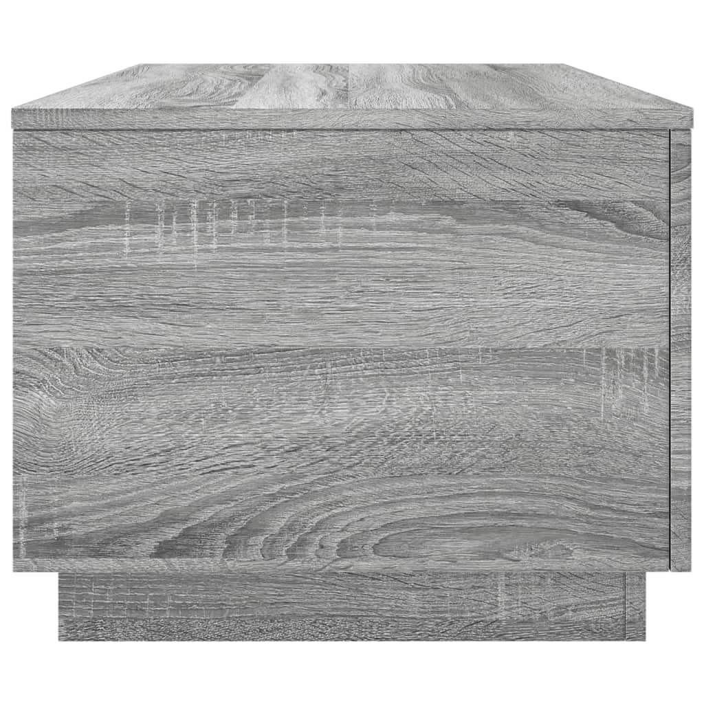 Table basse avec lumières LED gris sonoma 90x50x40 cm - Tables basses