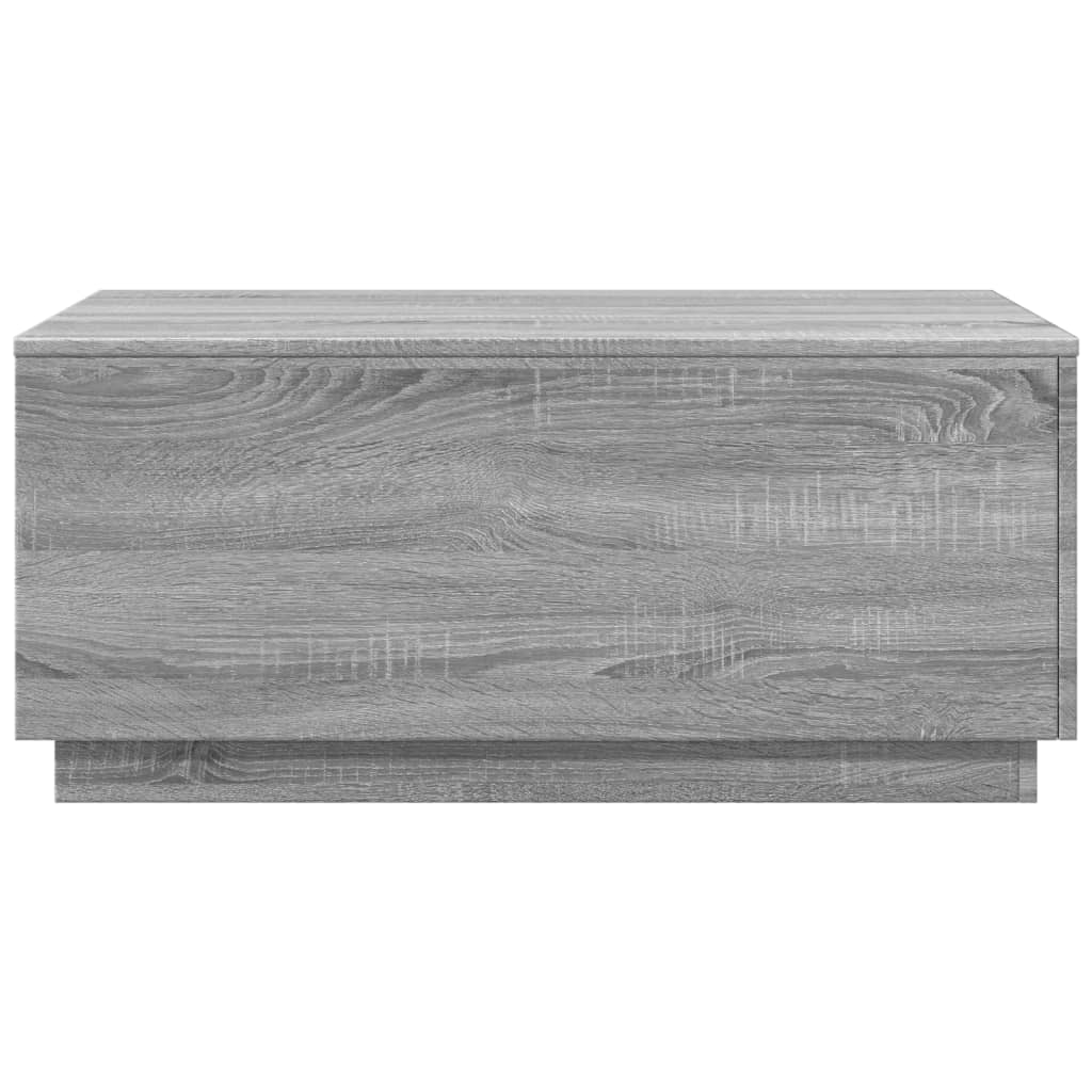 Table basse avec lumières LED gris sonoma 90x50x40 cm - Tables basses