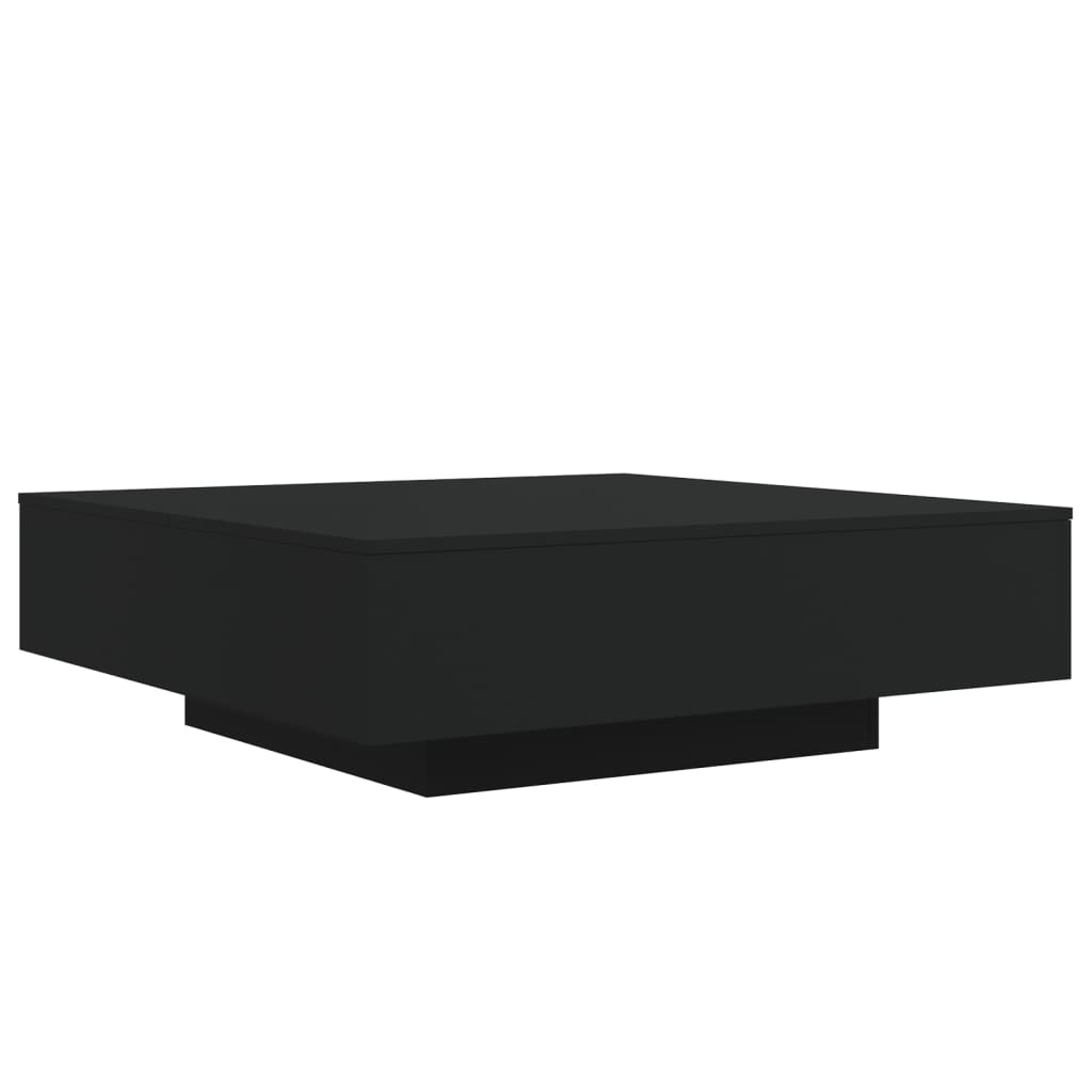 Table basse avec lumières LED noir 100x100x31 cm - Tables basses