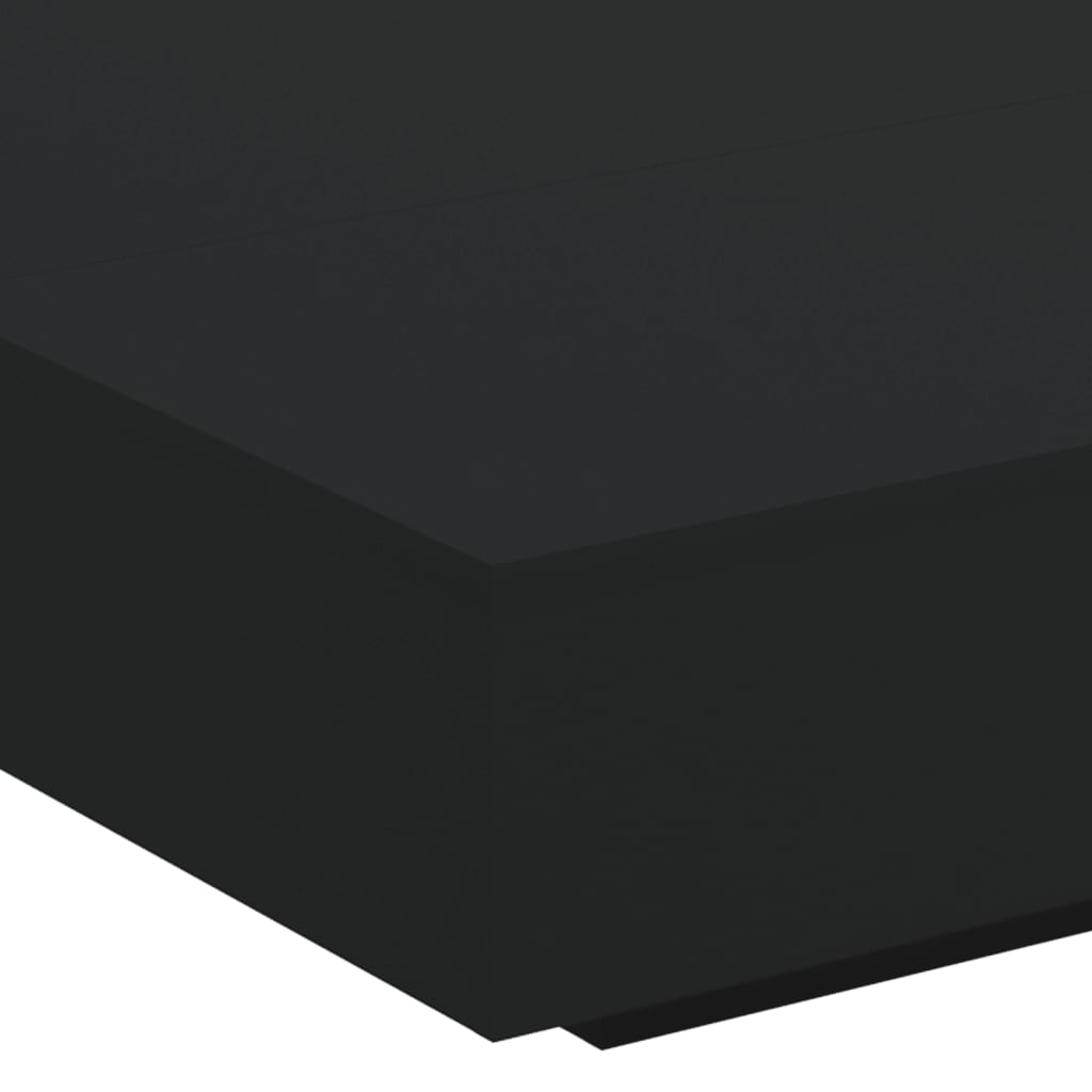 Table basse avec lumières LED noir 100x100x31 cm - Tables basses