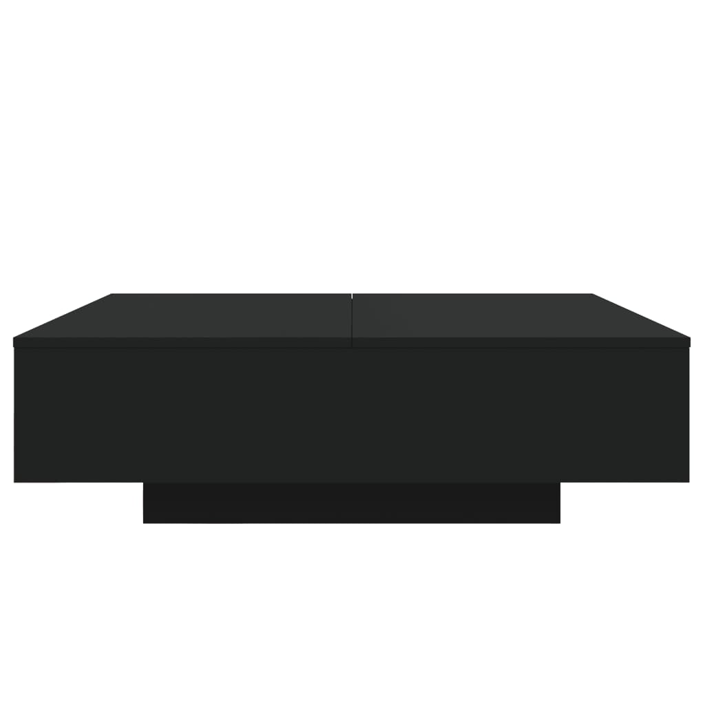 Table basse avec lumières LED noir 100x100x31 cm - Tables basses