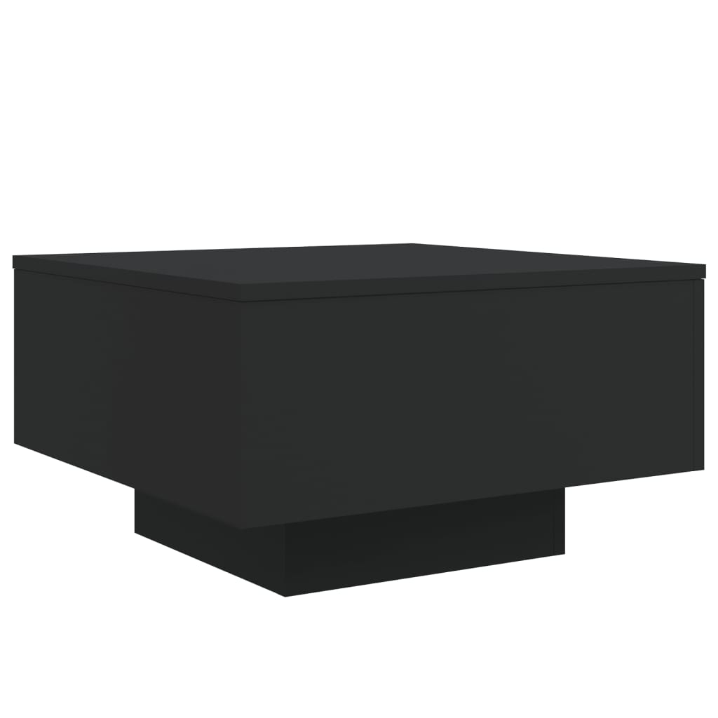 Table basse avec lumières LED noir 55x55x31 cm - Tables basses