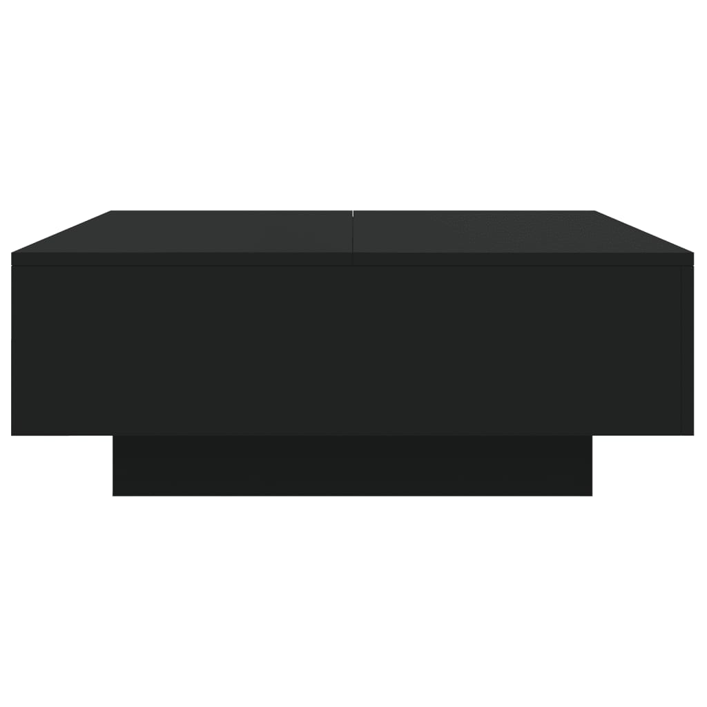 Table basse avec lumières LED noir 80x80x31 cm - Tables basses