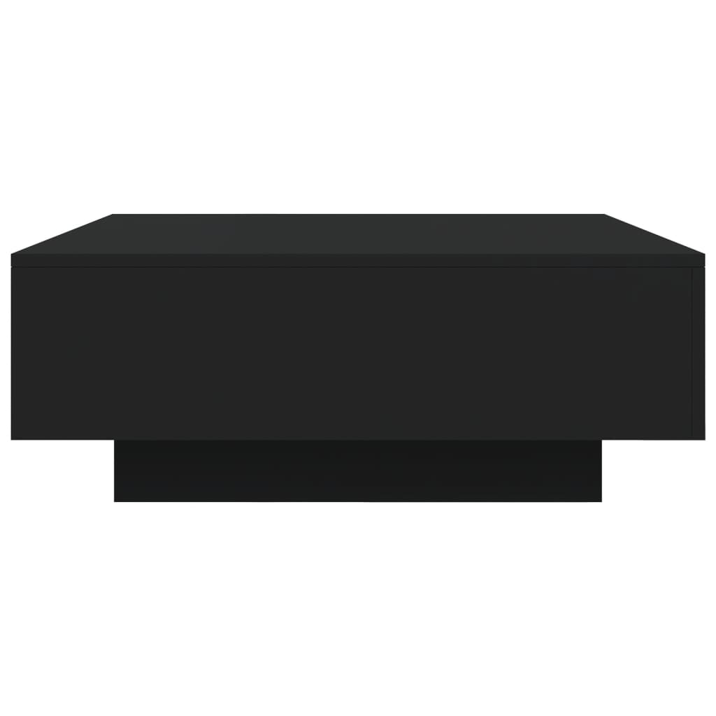 Table basse avec lumières LED noir 80x80x31 cm - Tables basses