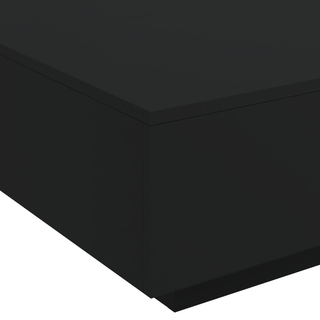 Table basse avec lumières LED noir 80x80x31 cm - Tables basses