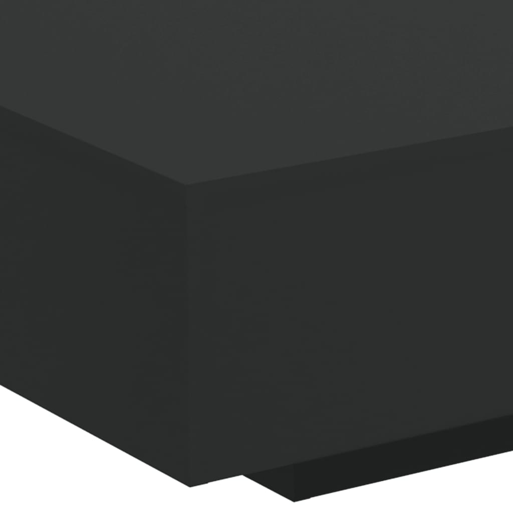 Table basse avec lumières LED noir 85x55x31 cm - Tables basses