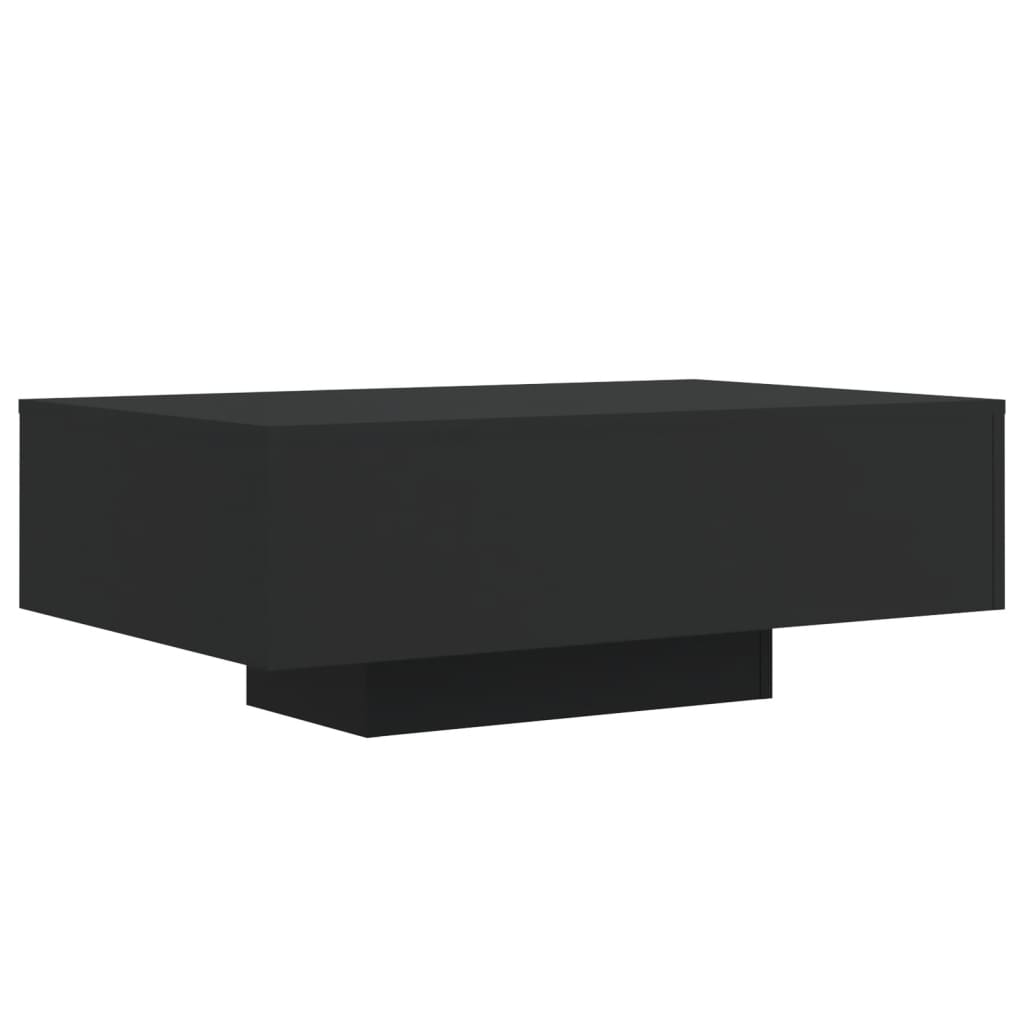 Table basse avec lumières LED noir 85x55x31 cm - Tables basses
