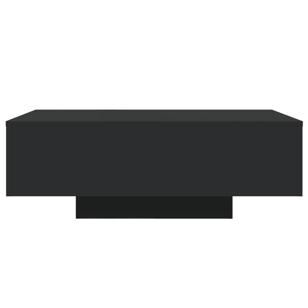 Table basse avec lumières LED noir 85x55x31 cm - Tables basses