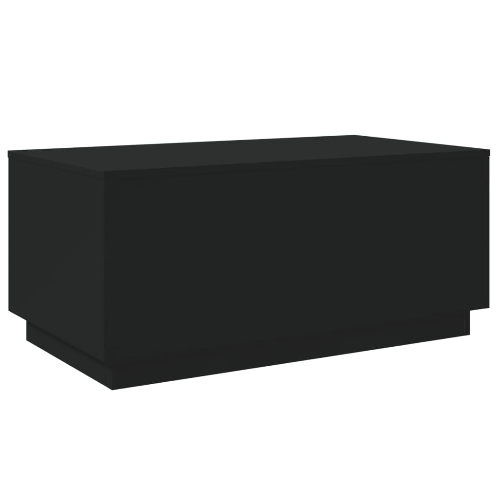 Table basse avec lumières LED noir 90x50x40 cm - Tables basses