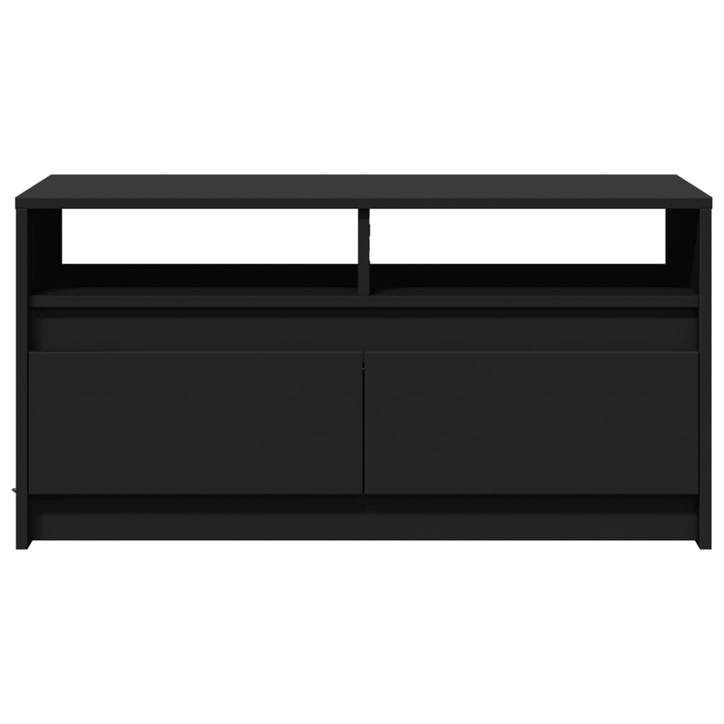 Table basse avec lumières LED noir bois d’ingénierie - Tables basses