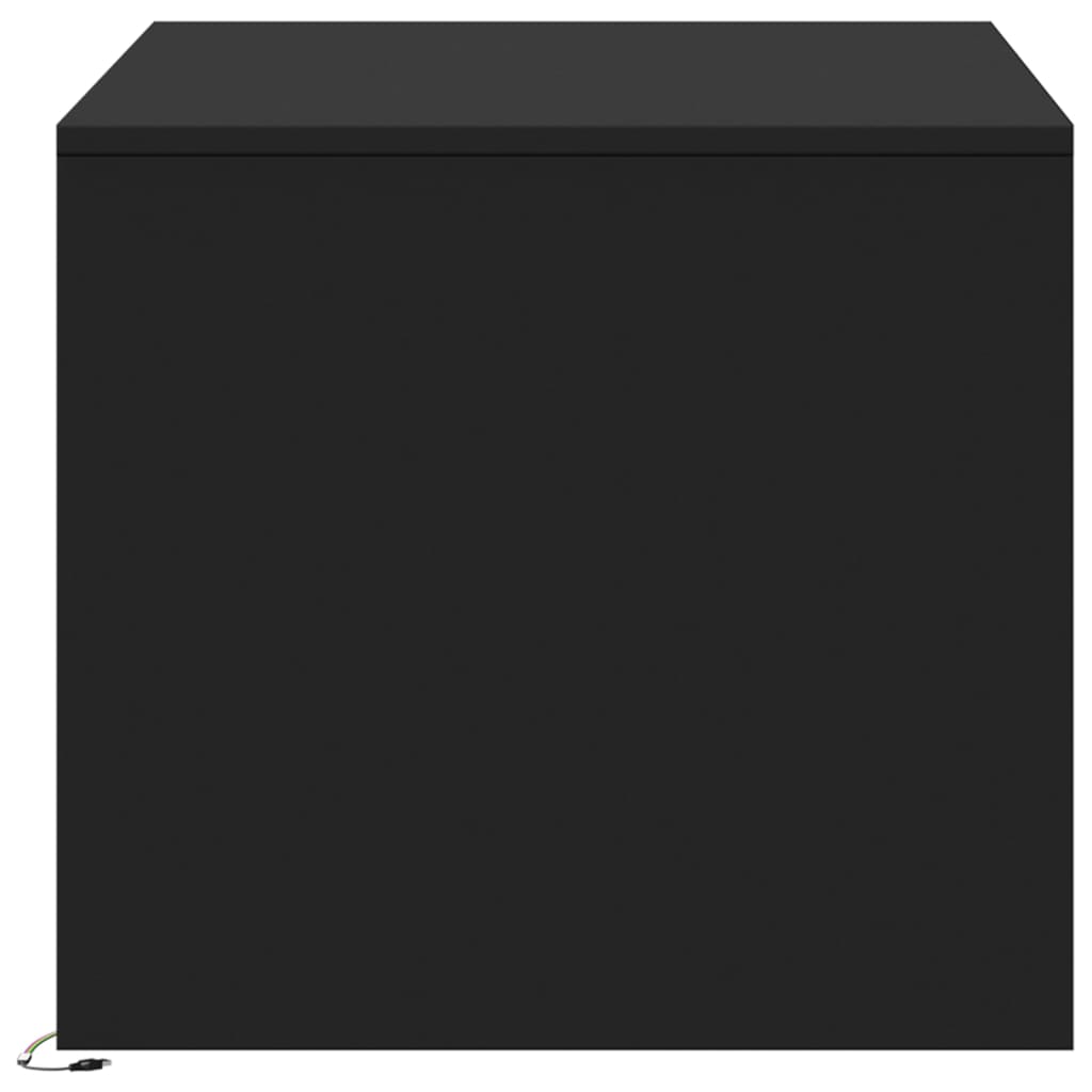 Table basse avec lumières LED noir bois d’ingénierie - Tables basses