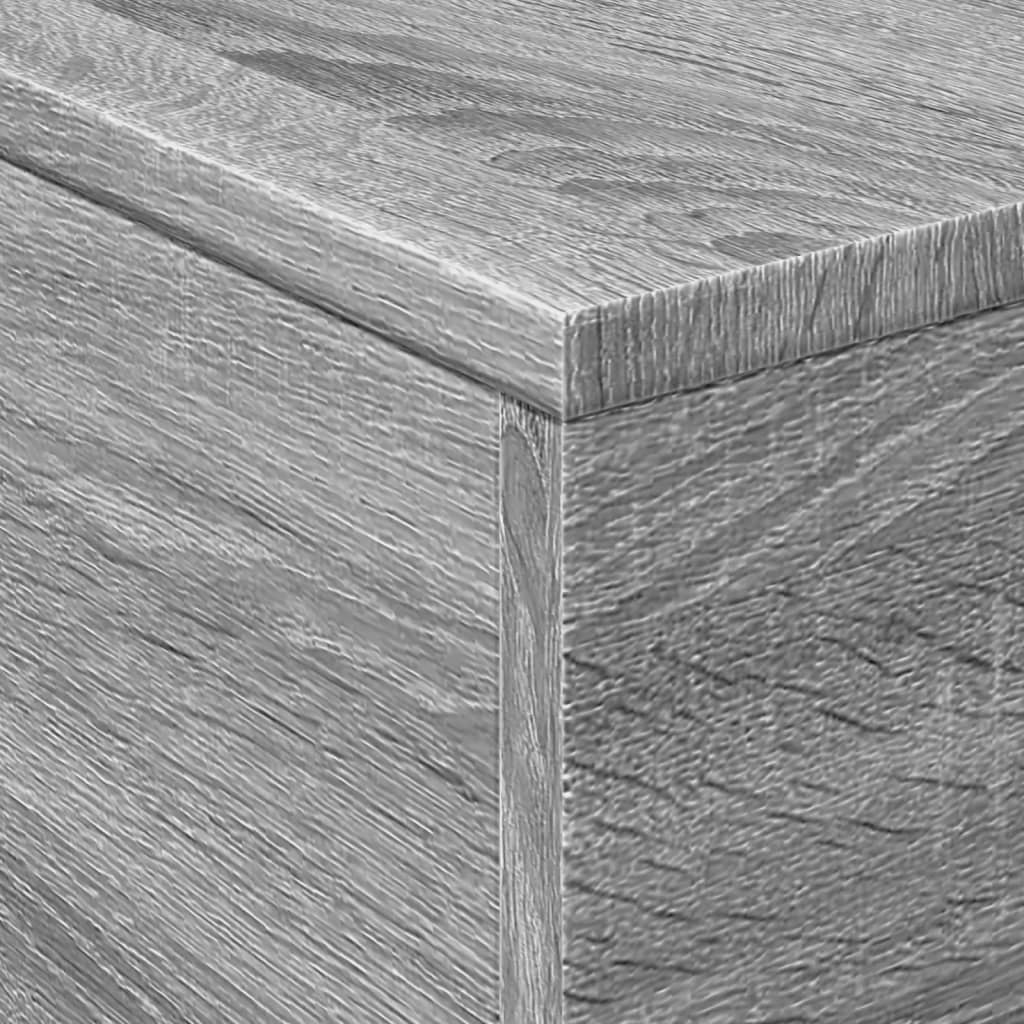 Table basse avec lumières LED sonoma gris 50x50x40 cm - Tables basses