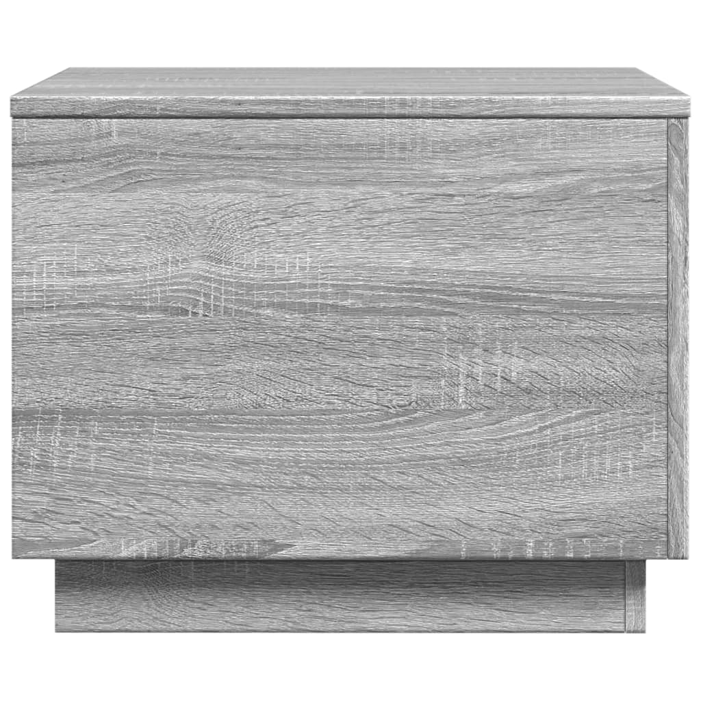 Table basse avec lumières LED sonoma gris 50x50x40 cm - Tables basses
